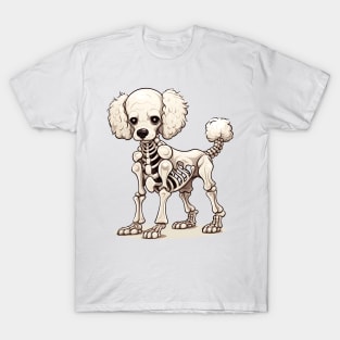 Skeleton Poodle Dog T-Shirt